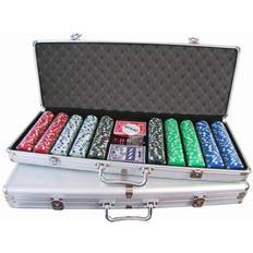 Hasardspil Brætspil tectake Poker Set Silver 300 Pieces