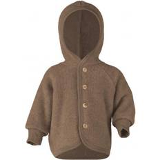 Braun Oberteile ENGEL Natur Fleece Cardigan with Hood - Walnut Melange (575520 -075)