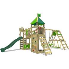 Fatmoose RiverRun Royal XXL Climbing Frame with SurfSwing & Green Slide