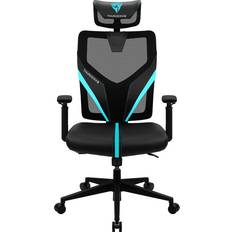 ThunderX3 Adulto - Reposabrazos Ajustables Sillas de juego ThunderX3 Silla Gaming Yama1 Black Cyan Ergonomic