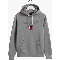 Gant hoodie herr Gant Shield Hoodie - Grey Melange
