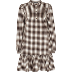 Whistles Gingham Dress - Brown/Multicolour