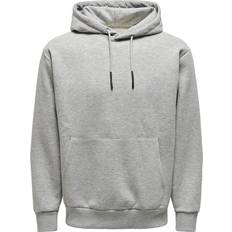 Only & Sons Kläder Only & Sons Solid Hoodie - Gray/Light Gray Melange