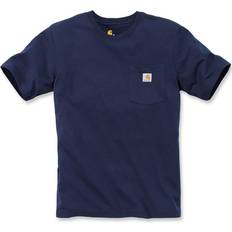 Carhartt Homme Hauts Carhartt T-shirt À Manches Courtes Épais avec Poche Coupe Décontractée Homme - Navy