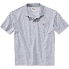 Carhartt S Polo's Carhartt Contractor Polo Shirt - Lichtgrijs