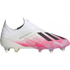 Blanco Botas de fútbol Adidas Junior X 19.1 FG - Cloud White/Core Black/Shock Pink