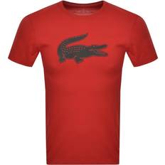 Lacoste Sport 3D Print Crocodile Breathable Jersey T-shirt - Red/Navy Blue