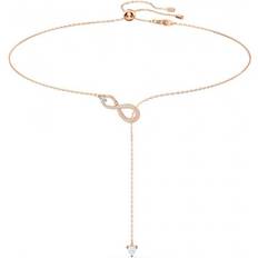 Swarovski Infinity Y Necklace - Rose Gold/Transparent