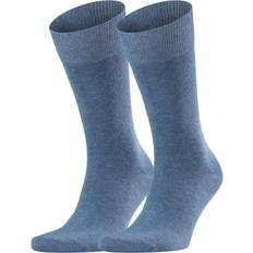 Falke Lot de 2 Paires de Chaussettes en Coton Mélangé - Taille 39/42 - Bleu