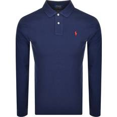 Polo Ralph Lauren Mesh Long Sleeve Polo T-Shirt - Navy