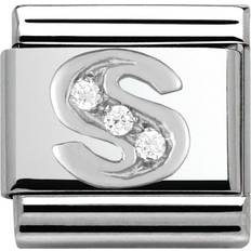 Composable Classic Link Letter S Charm - Silver/Transparent