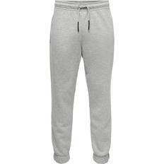 Only & Sons Only & Sons Solid Colored Sweatpants - Grey/Light Grey Melange