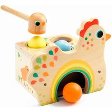 Djeco Babyspielzeuge Djeco Hammer Chicken in Wood