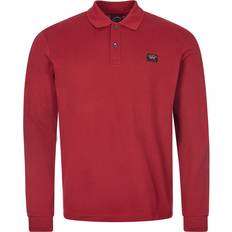 Paul shark polo shirt Paul & Shark Long Sleeve Logo Badge Polo Shirt - Dark Wine