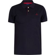 Gant Elastan/Lycra/Spandex Pikétröjor Gant Contrast Collar Regular Fit Polo Shirt - Evening Blue
