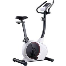 vidaXL Vélo d'appartement magnétique avec moniteur de fréquence cardiaque Noir/Blanc