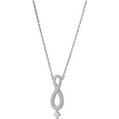 Swarovski Infinity Necklace - Silver/White