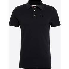 Tommy Hilfiger Organic Cotton Fine Pique Slim Polo T-Shirt - Black