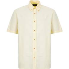 Fred Perry Overdyed Short Sleeve Shirt - Butter Icing