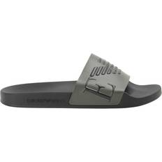 Emporio Armani Homme Chaussons et Sandales Emporio Armani Logo Slides - Military Green/Black/Black