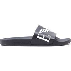 Emporio Armani Homme Chaussons et Sandales Emporio Armani Eagle Logo - Black