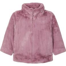 Babyer Jakker Name It Faux Fur Jacket - Pink/Wistful Mauve (13178667)