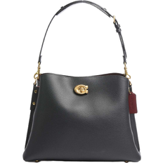 Coach Noir Sacs à main Coach Sac Willow Shoulder Cuir Noir