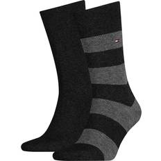 Tommy Hilfiger Rugby Sock Medias Rayas - Grey/Black