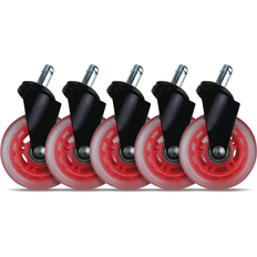 Röda Bordsben L33T Casters for gaming Chairs Red Bordsben 11.4cm 5st