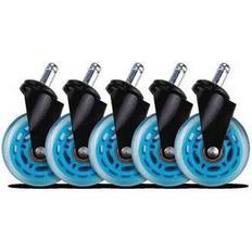 L33T Gaming stoler L33T 3 Inch Universal Blue Gaming Chair Casters - 5 Pieces