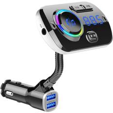 INF Trasmettitore Fm Wireless Auto Led 7 Colori Qc3.0 Caricatore Rapido