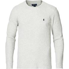 Polo Ralph Lauren Waffle Crew Neck Long Sleeve T-shirt - English Heather