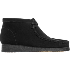 Con cordones - Hombre Zapatos bajos Clarks Wallabee M - Black Suede