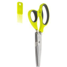 Vert Ustensiles de cuisine InnovaGoods Multi-Blade 5-in-1 Ciseaux de Cuisine 21cm