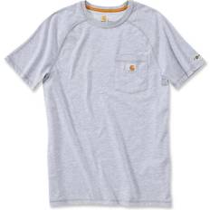 Carhartt Force Cotton Delmont Short Sleeve T-shirt - Heather Grey