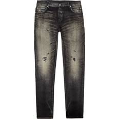 Herren - Polyurethan Jeans Balmain Slim-Cut Ripped Cotton Jeans - Black