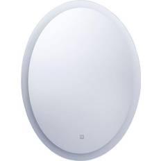 Bianco Specchi da bagno Beliani Specchio Da Bagno A Parete Ovale Led 60 x 80 cm