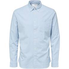 Selected Man Overhemden Selected Rick Flex Shirt - Lichtblauw/Wit