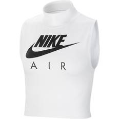 Cuello Alto Camisetas de tirantes Nike Nsw Air Tank Mock White/Black Female