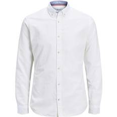 Jack & Jones Button Down Linen Shirt - White