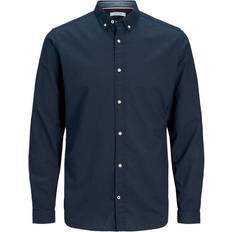 Jack & Jones Button Down Linen Shirt - Blue/Navy blazer