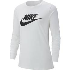 Nike Women's Sportswear Long-Sleeve T-shirt- White/Black