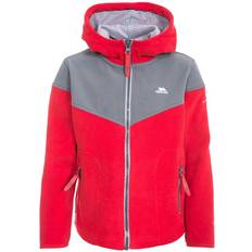 Trespass Bieber Boy's Full Zip Fleece Hoodie - Red