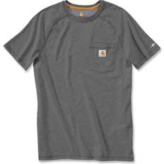 Carhartt Force Cotton Delmont Short Sleeve T-shirt - Carbon Heather