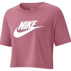 Nike Women's Sportswear Essential Cropped T-shirt - Pink/White