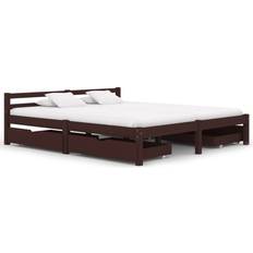 vidaXL Bed Frame with 4 Drawers 60cm