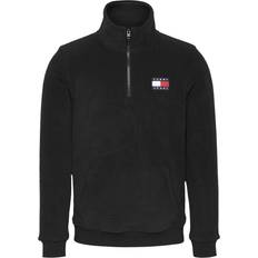 Tommy hilfiger herr sweatshirt Tommy Hilfiger Half Zip Polar Fleece Sweatshirt - Black