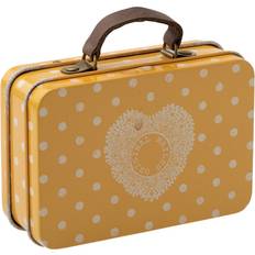 Maileg Legetøjstilbehør Maileg Metal Suitcase Yellow with Dots