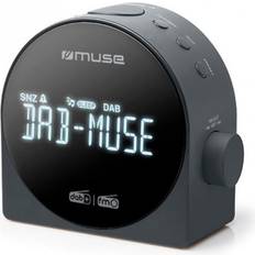 Muse Radio-réveil DAB FM M-185 CDB Double alarme Ecran LCD Noir