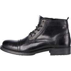 Ante - Hombre Botas Jack & Jones Leather Anthracite Boots - Black/Anthracite